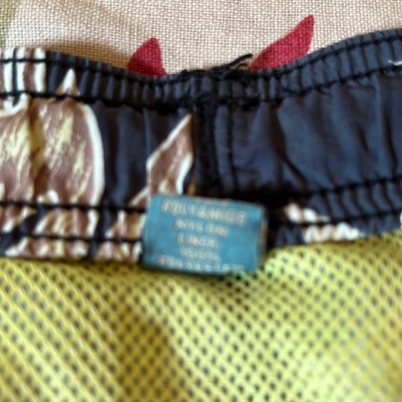 TOMMY BAHAMA Size Large Swim Trunks Hawaiian Hibiscus Flower PalmLeaf  Suble Hue - Picture 11 of 16